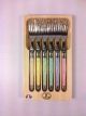 Laguiole 6 Table Forks PASTEL 1.5 Open Box PCVD