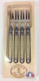 Laguiole Jean Dubost 4 Piece Mini Cocktail Forks Natural 