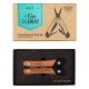 Wild & Wolf Fishing Multi tool wood handles & titanium finish 