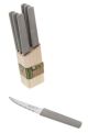 Jean Dubost Eco 6 Steak Knives Block with Grey BioPlastic Handles