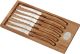 Laguiole 6 Steak Knives OLIVEWOOD 1.2 Beech Metal logoTray