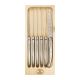Laguiole Jean Dubost 6 Steak Knives with Stainless Steel Handle *Made in France