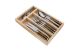 Laguiole Jean DuBost 24 Piece Cutlery Set MINERAL MIX STD in Natural Wood Tray Made in France 