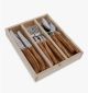 Laguiole 18 Pce Set RoundTip Knife 1.5 OLIVE WOOD LF