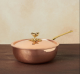 RUFFONI HisDec Copper Chefs Pan Hndl 26cm Acorn W/Lid