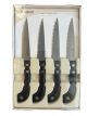 Legnoart POLO Steak Knives 4-Set Black Capx Handle