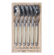 Laguiole Jean Dubost 6 Tea Spoons with Natural Color Handle Made in France