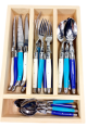 Laguiole Jean Dubost 24 Piece Set Grand Blue *Made in France